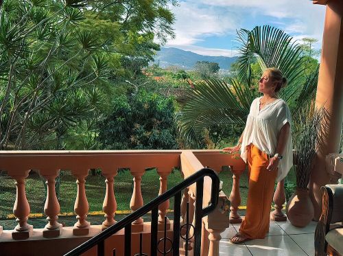 Woman on Balcony